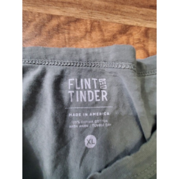 Flint And Tinder Men's Supima Cotton Long Sleeve Sage Grey T Shirt Sz XL - Picture 2 of 5